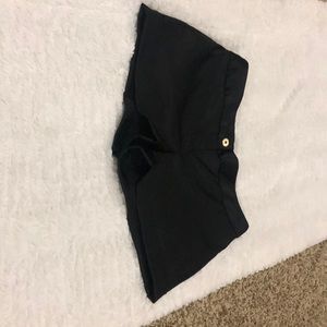 Silk black shorts